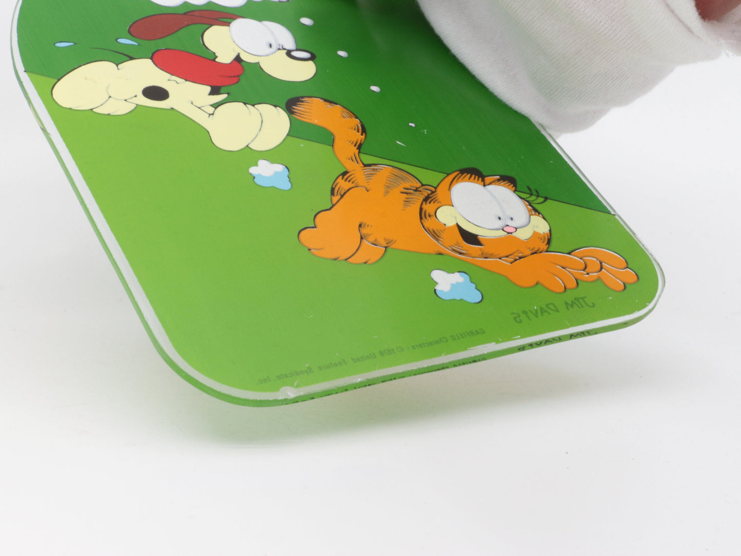 Vintage Garfield groen bordje | Sign garfield | Garfield and Odie | Garfield verzamel item