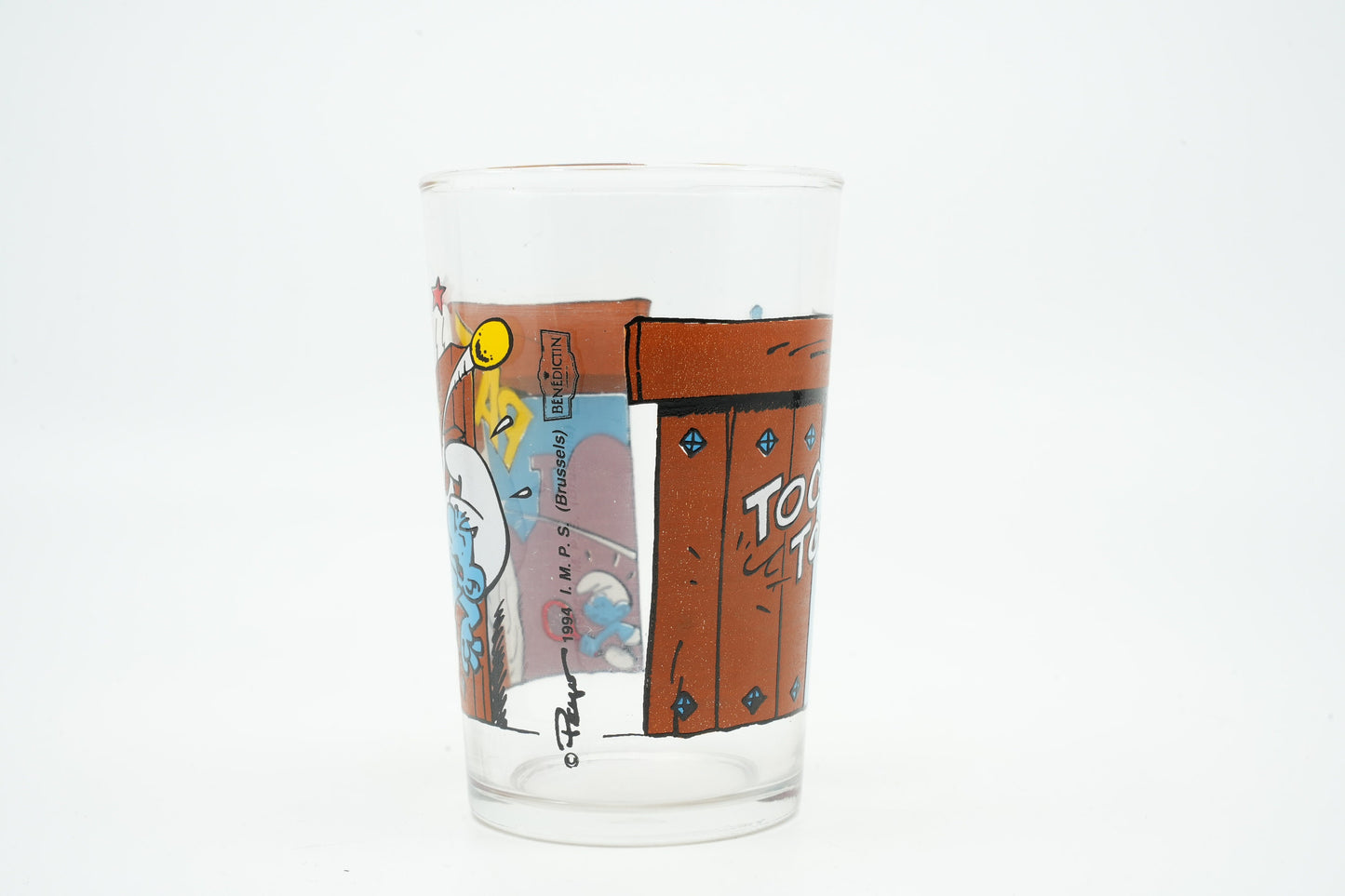 Zeldzame vintage smurfen glazen | Schattige smurf glaasjes | Smurfen glas uit 1996 | Peyo glazen