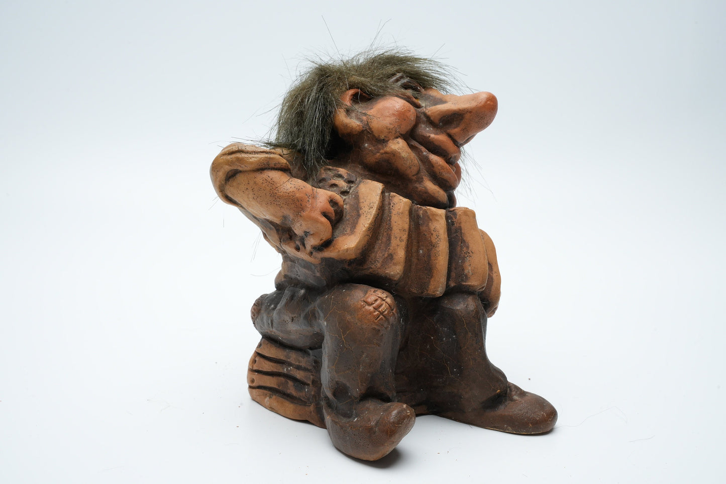 Troll met accordion in handen - vintage Nyform uit Noorwegen - boswezen