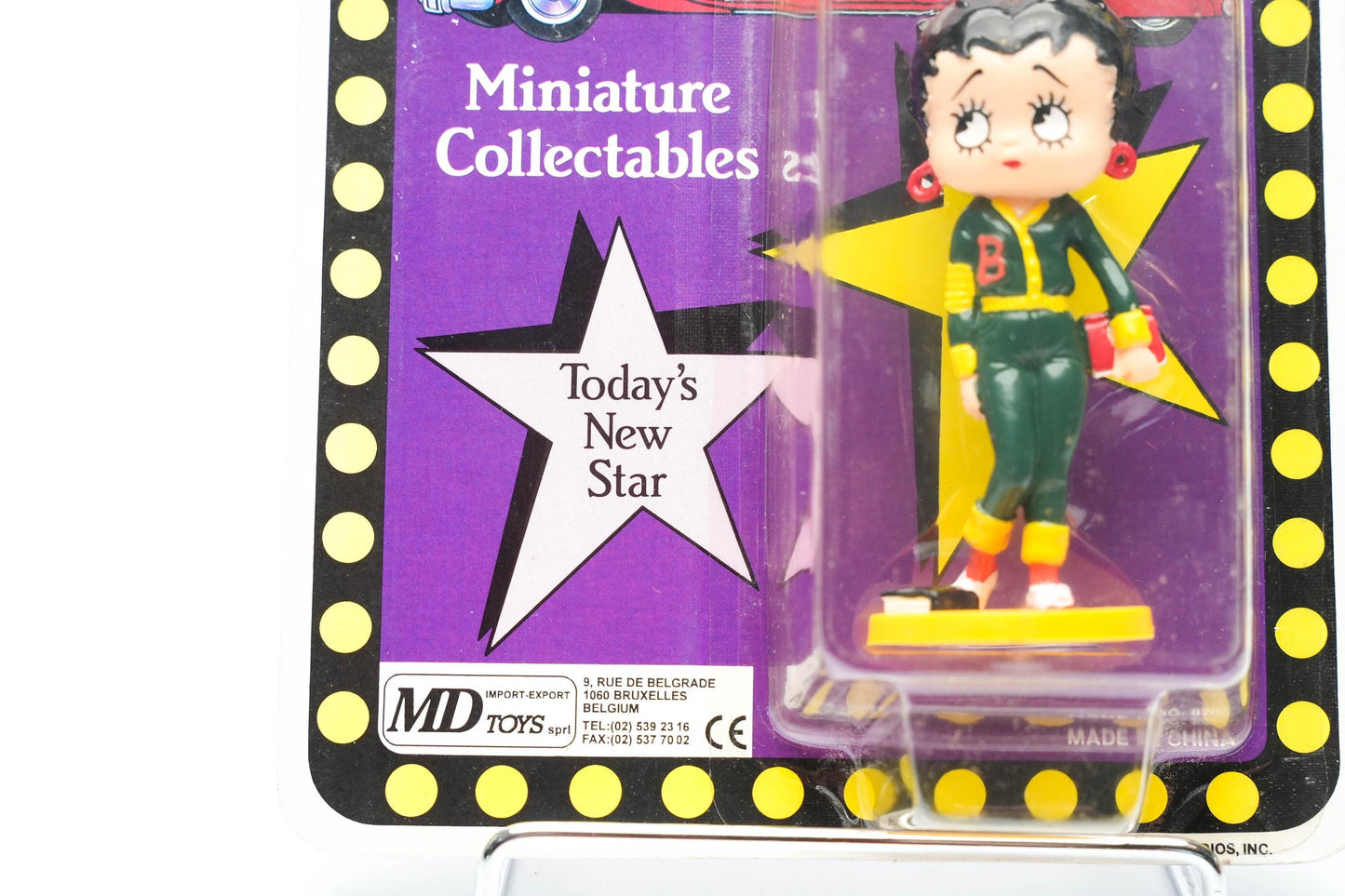 Betty Boop Miniatuurfiguur – 1986 – MD Toys – Sportieve Varsity Editie