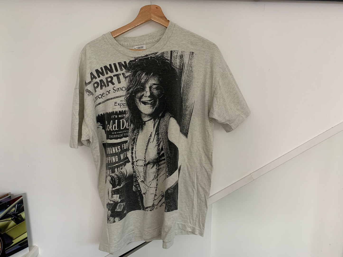 Vintage jaren 90 Janis Joplin Photoprint T Shirt from Screen Stars by Fruit of the loom/ Psychedelische Rock Icon / Rock Legend /Maat XL