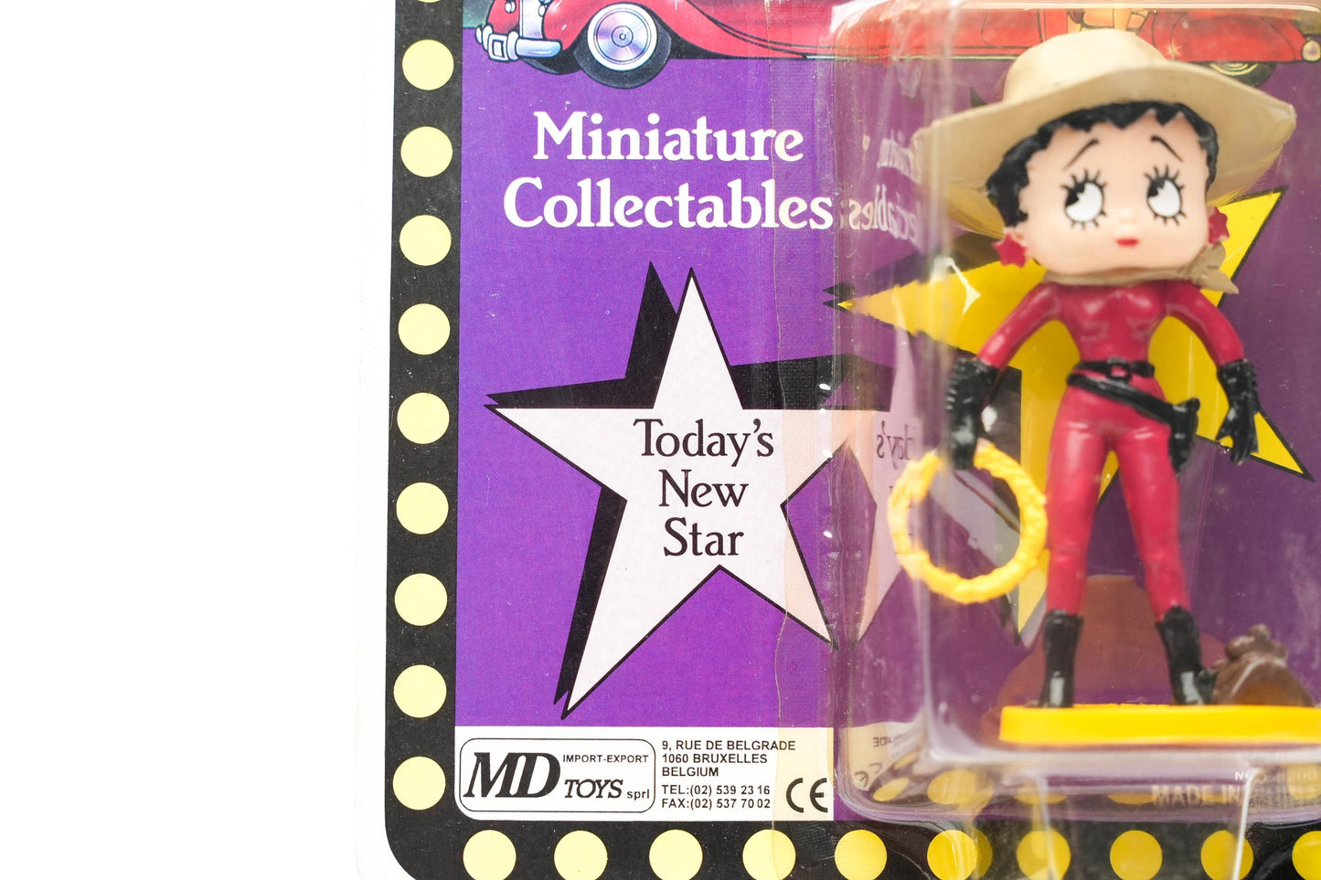 Betty Boop Miniatuurfiguur – 1986 – MD Toys – Western Cowgirl Editie