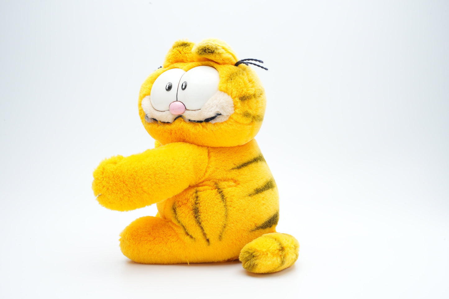 Vintage Garfield plush met schattige lach | zeldzame vintage Garfield plush