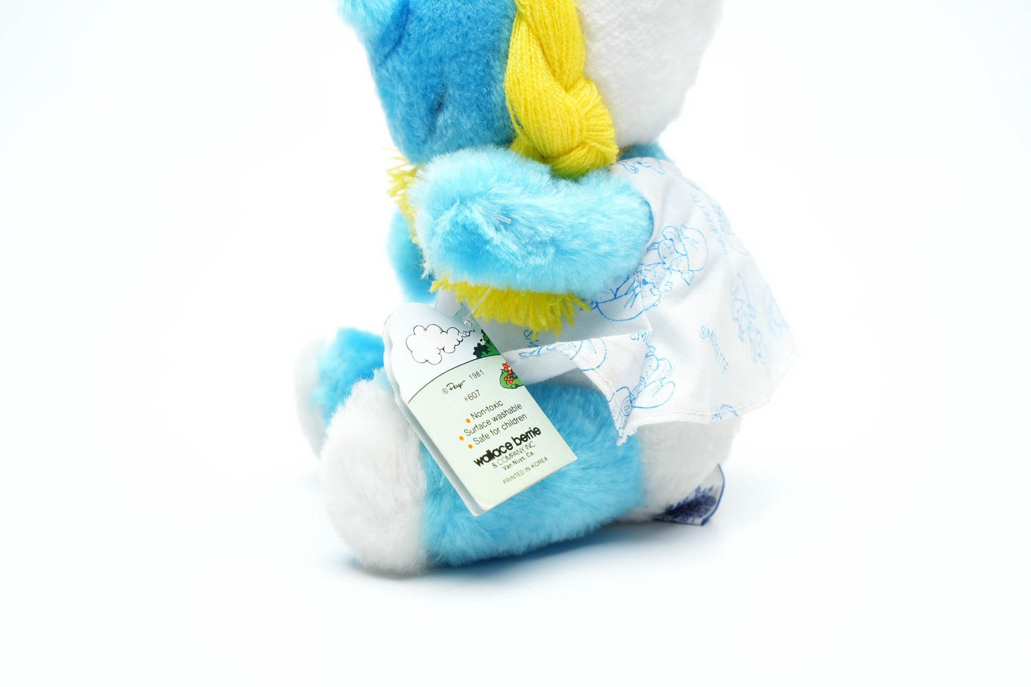 Smurfin Knuffel – 20 cm (7,9 inch) – Peyo 1981 – Wallace Berrie & Co.