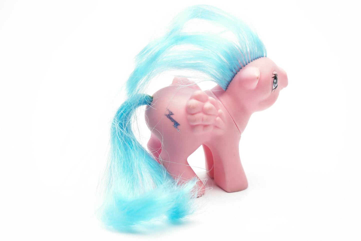 Vintage My Little Pony Baby Firefly – G1 Pegasus Pony 1984 – Roze met Bliksemschicht