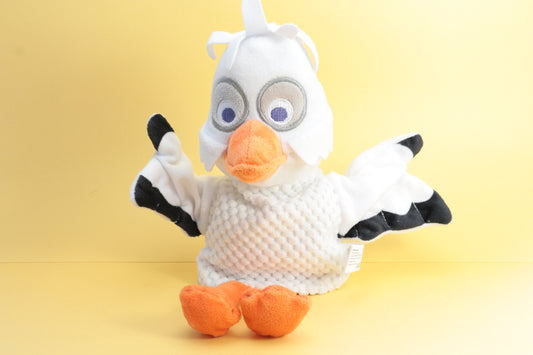 De fabeltjes krant handpop (hele goede staat) | Juffrouw Ooievaarl | Ooievaars handpop |