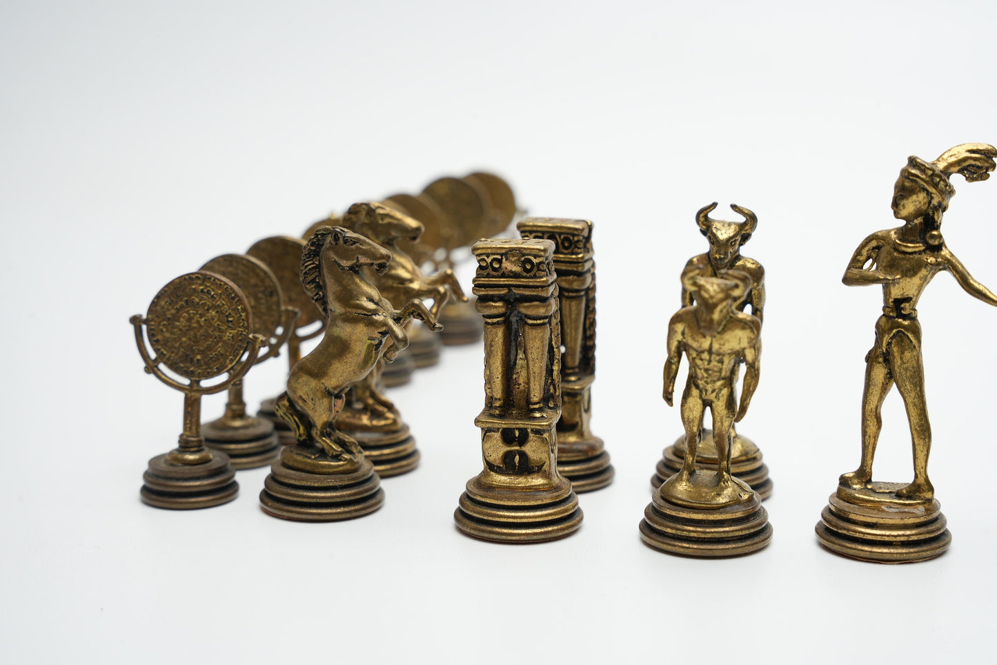 Zeldzame Griekse goden schaakstukken complete set - 32 stuks