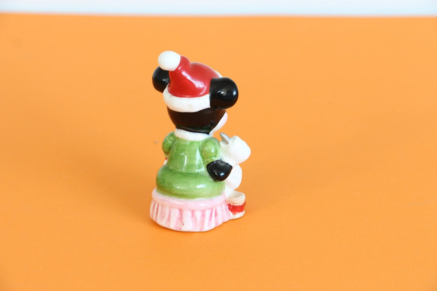 Vintage Mickey Mouse Walt Disney kerstmis ornament| Mickey Mouse porseleinen kerstbeeldje| kerst kado vader| kerst kado moeder