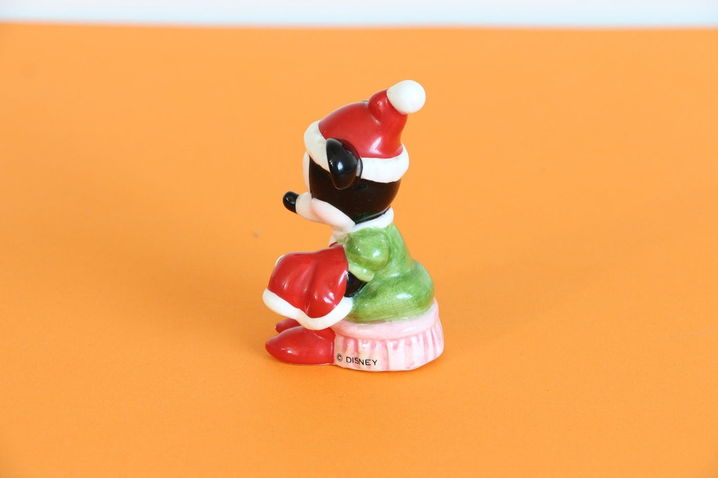 Vintage Mickey Mouse Walt Disney kerstmis ornament| Mickey Mouse porseleinen kerstbeeldje| kerst kado vader| kerst kado moeder