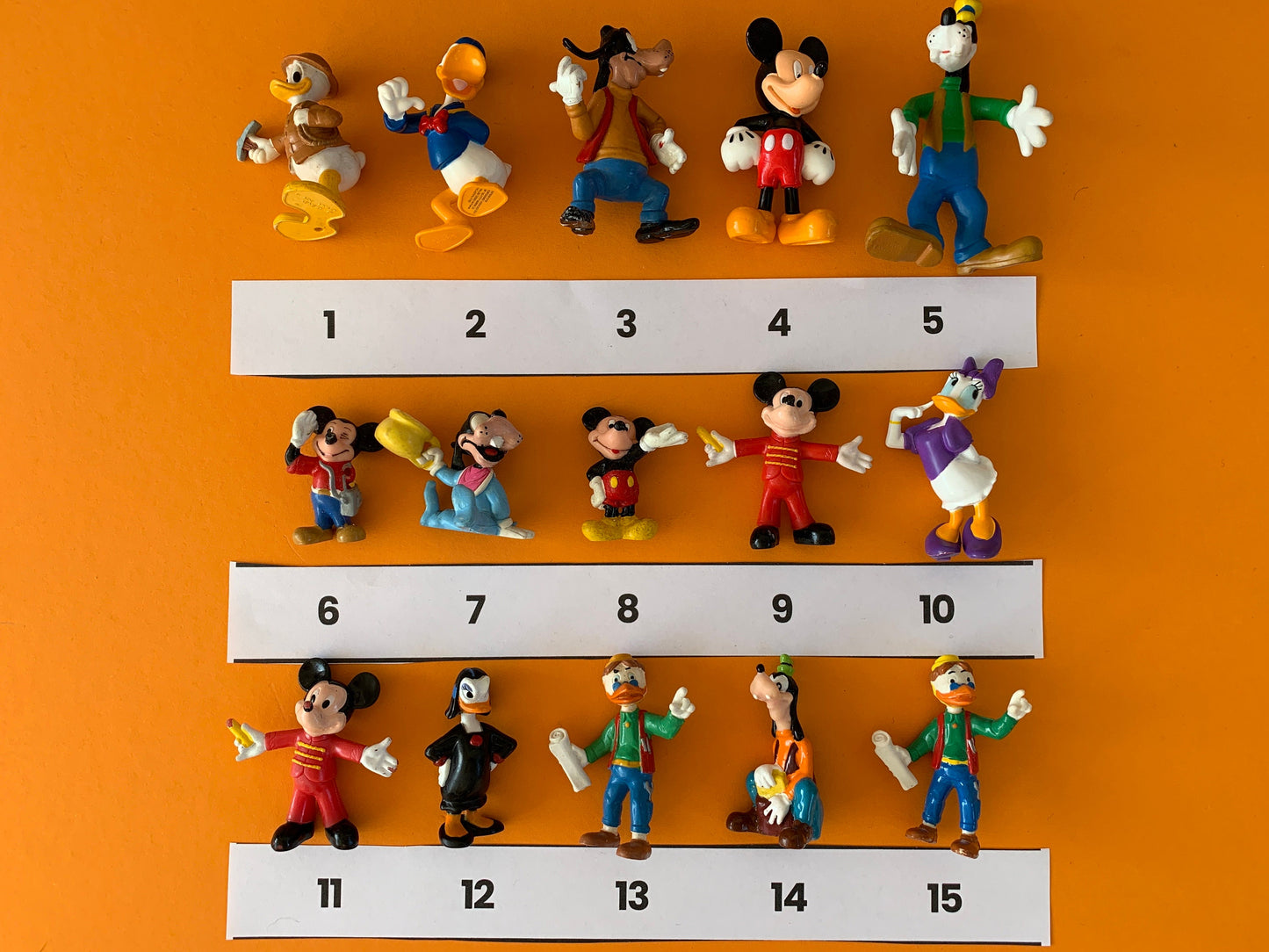 Mickey Mouse - Goofy - Donald Duck vintage figuren van Disney uit verschillende jaartallen