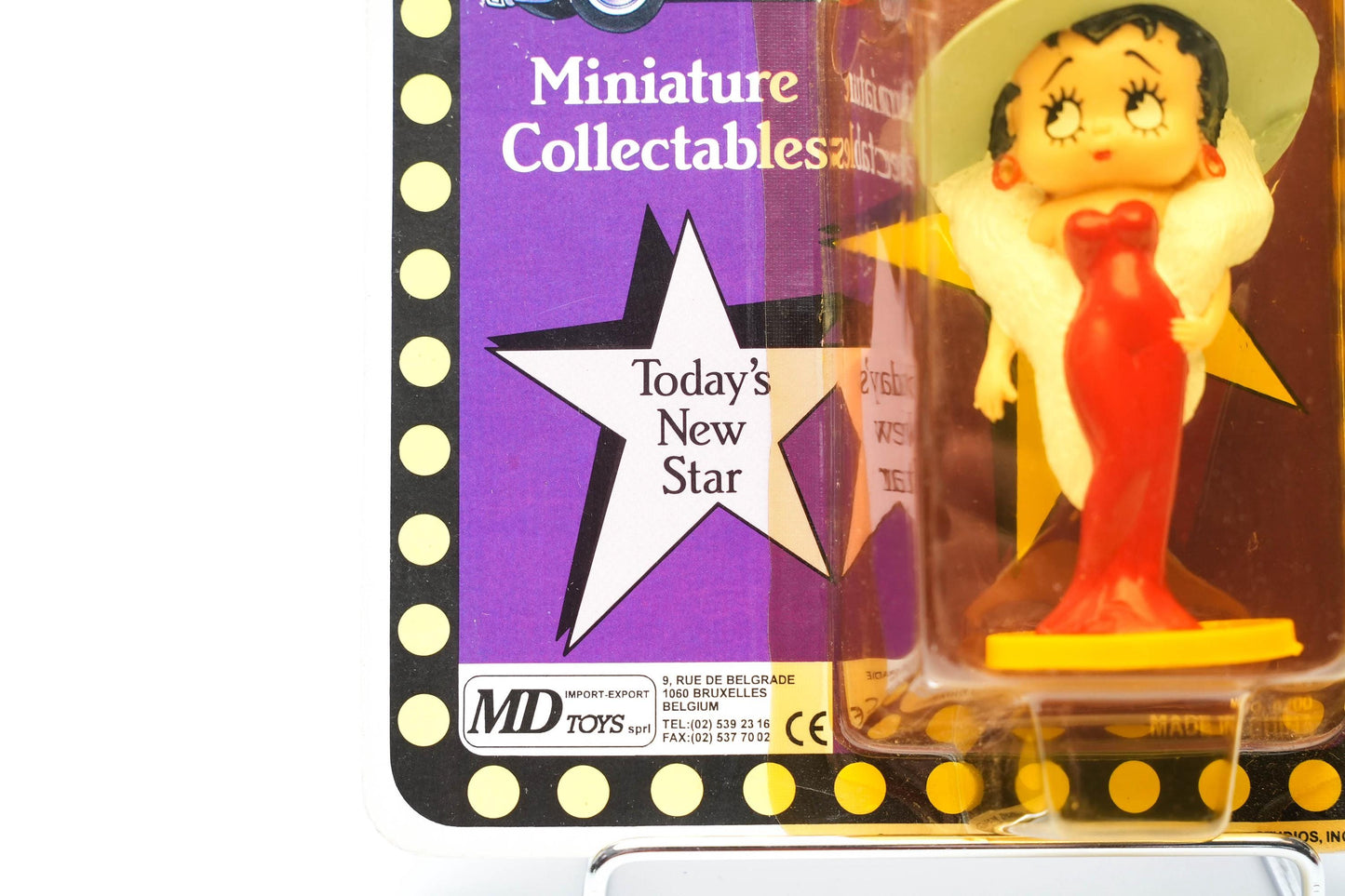 Betty Boop Miniatuurfiguur – 1986 – MD Toys – Hollywood Glamour Editie