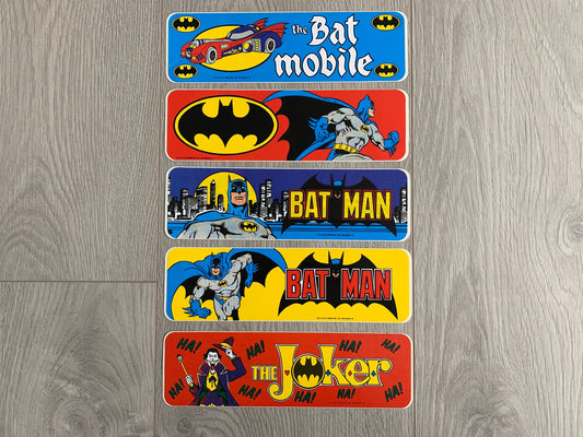DC Comics Batman stickers uit het jaar 1989 (tm & dc comics inc. '89 / mr badge, NL)