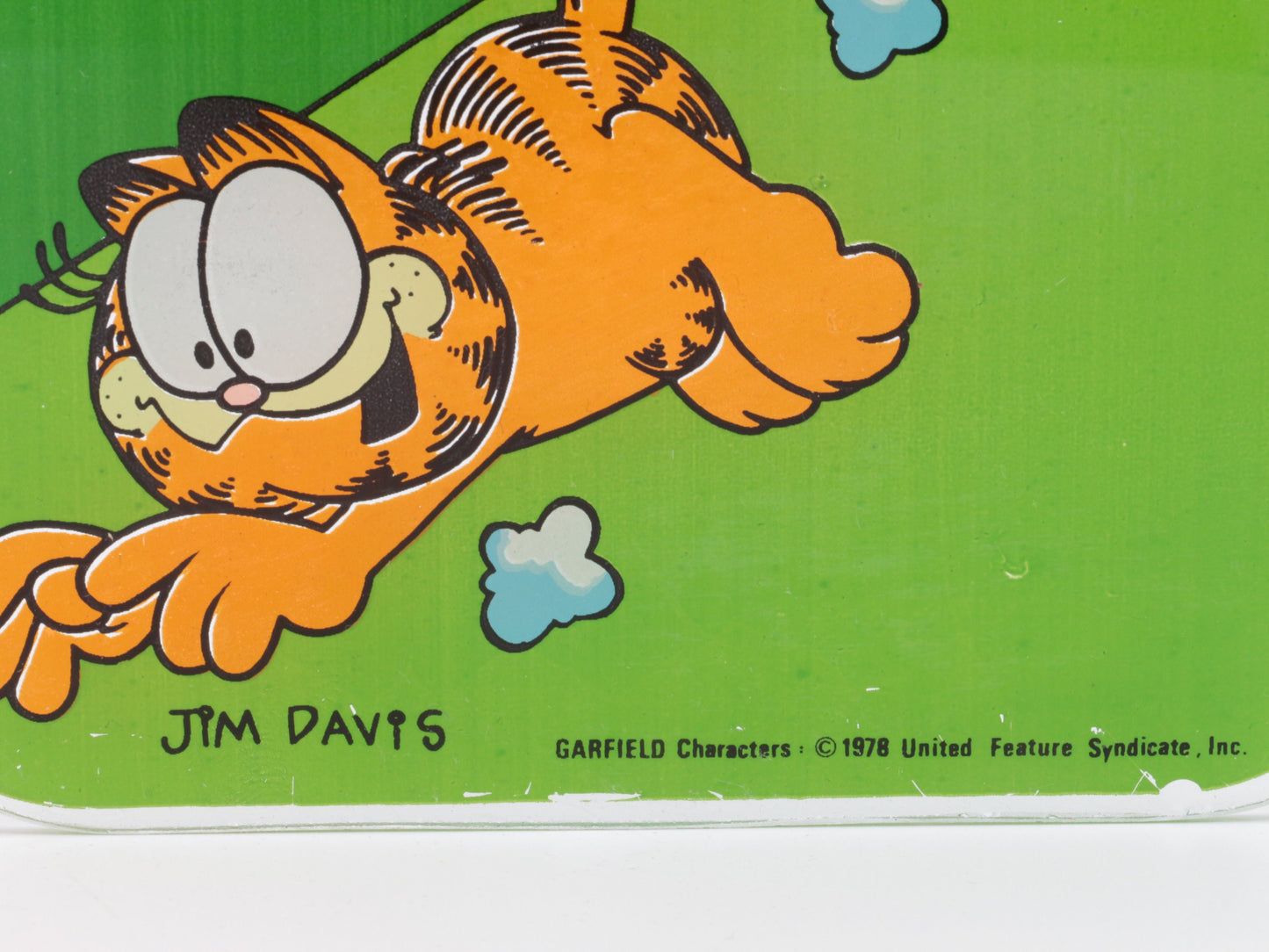 Vintage Garfield groen bordje | Sign garfield | Garfield and Odie | Garfield verzamel item