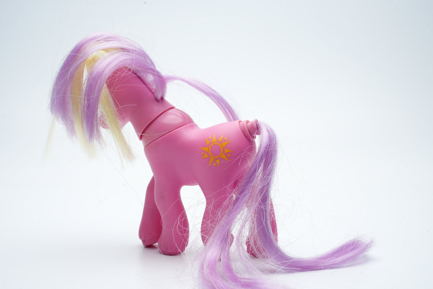 Roze pony met paars en blond | My Little Pony paard vintage