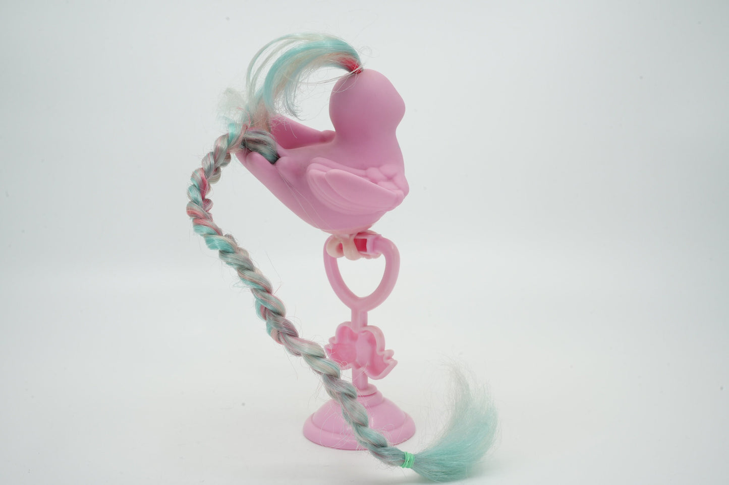 80's Fairy Tails Hasbro | Kietelstaartje | Mijn Kleine Pony vogel | MLP g1 | Fairy Tails Tickle met standaard| Vintage kuifstaartje