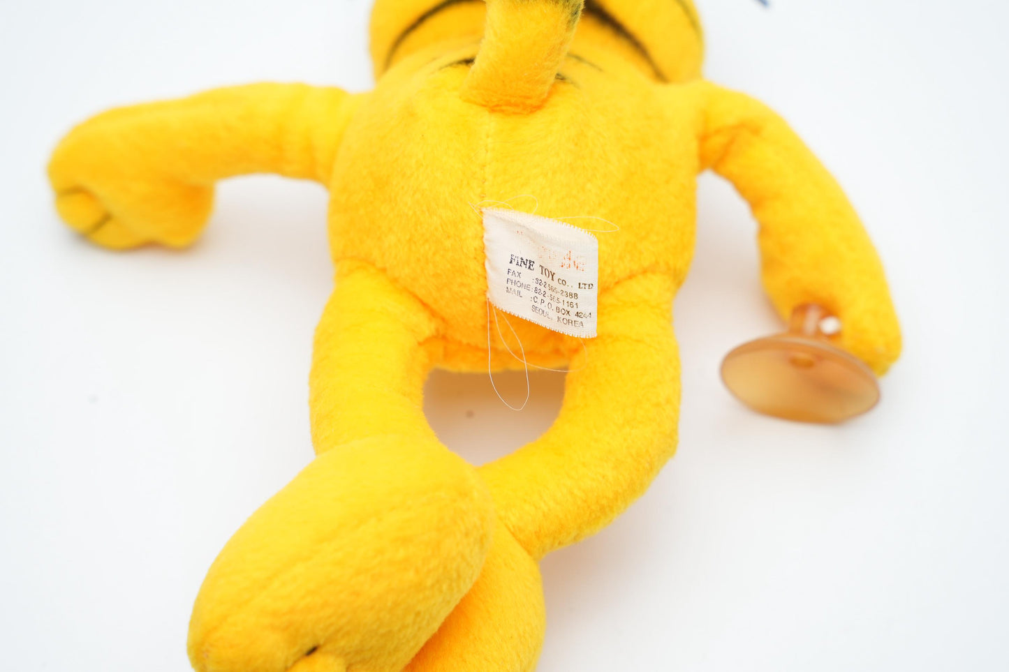 Vintage Garfield Knuffel met Zuignap - United Feature Syndicate Inc. & Paws (1981)