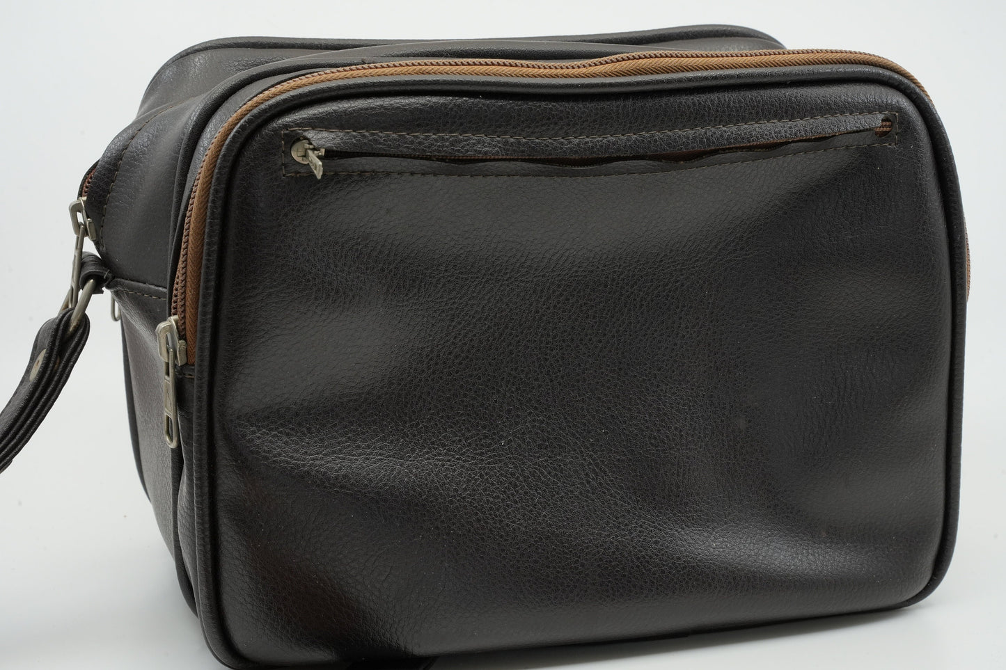 Vintage lederen camera tas / reistas