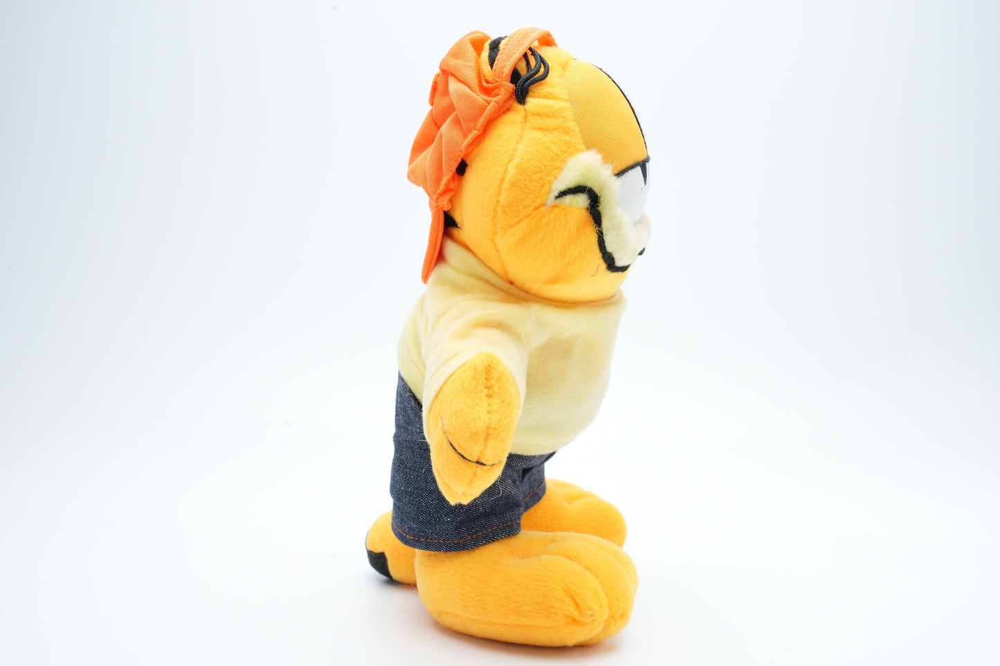 Vintage Garfield plush met pet en kleding | Garfield pluche
