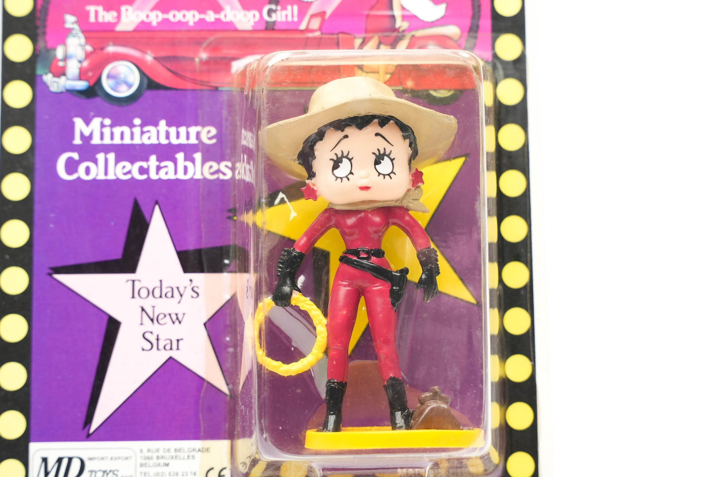 Betty Boop Miniatuurfiguur – 1986 – MD Toys – Western Cowgirl Editie