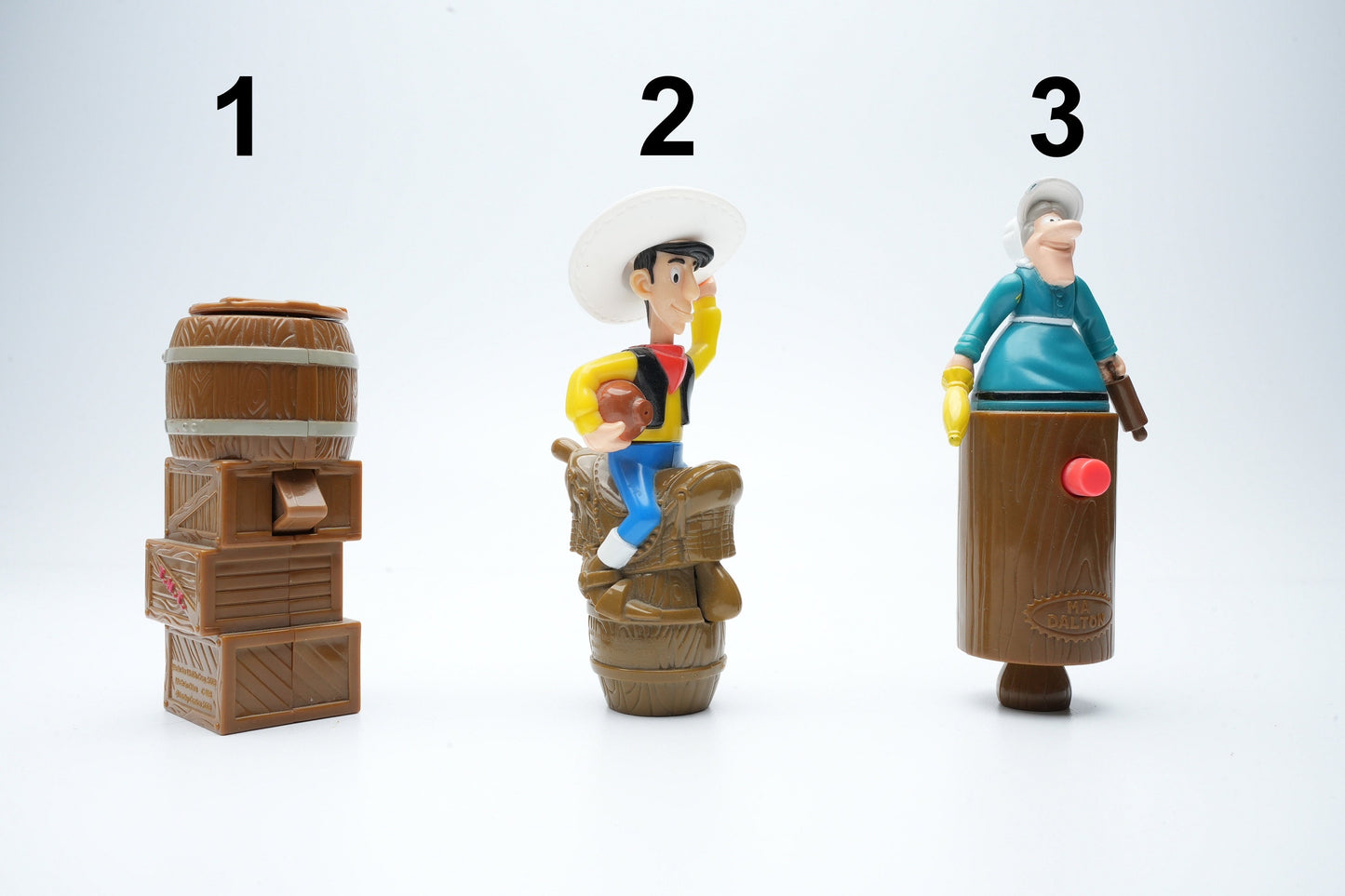 Vintage Lucky Luke figuren van McDonalds en Plastoys