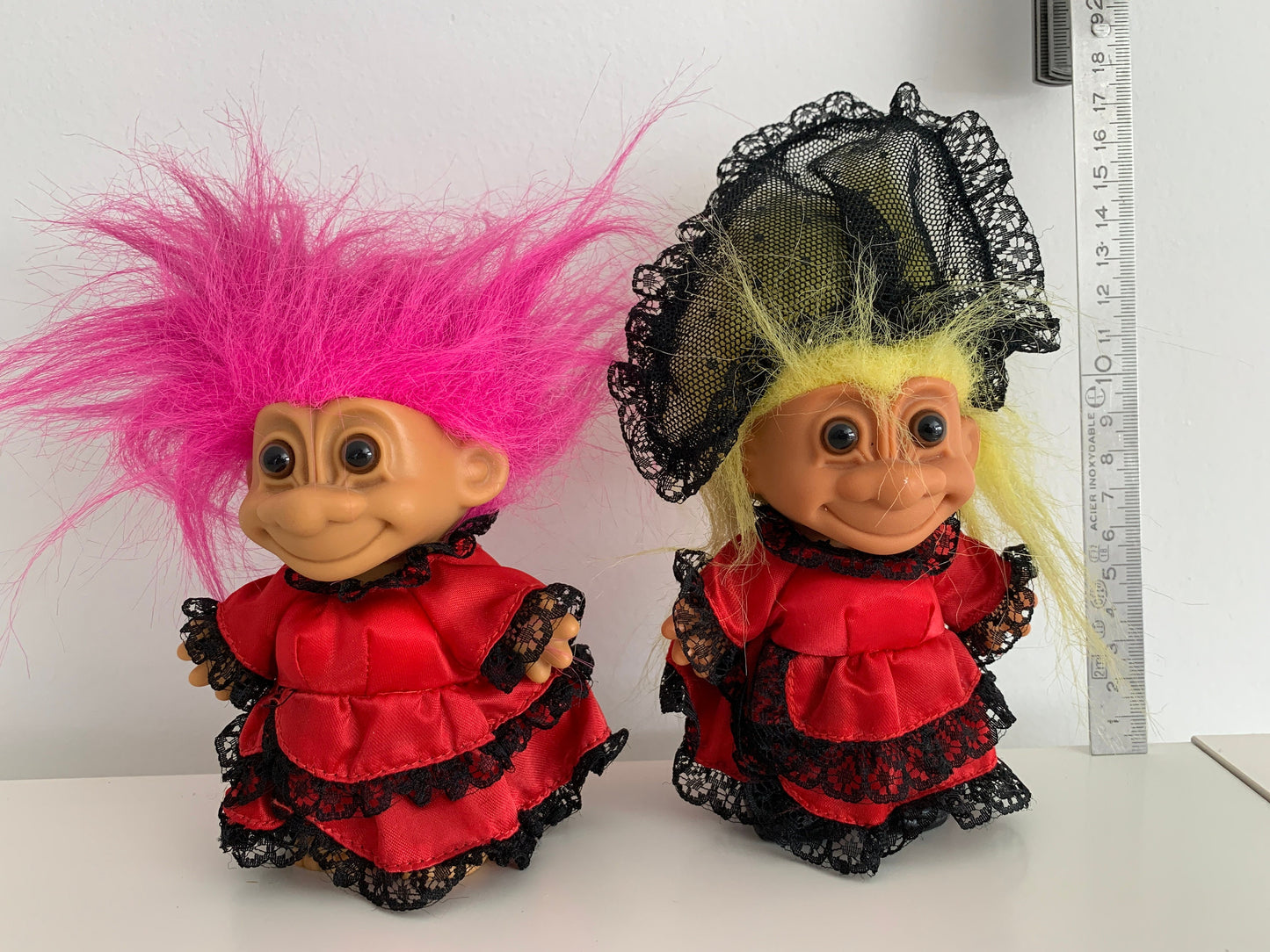 Vintage Russ Troll 2 Spaanse trollen Russ Berrie