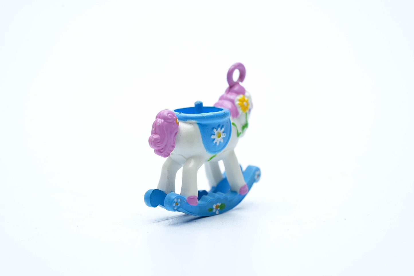 Vintage Charmkins Lazy Daisy – Wippaardje Paardje 1983 Hasbro – Miniatuur Bedel met Bloemen