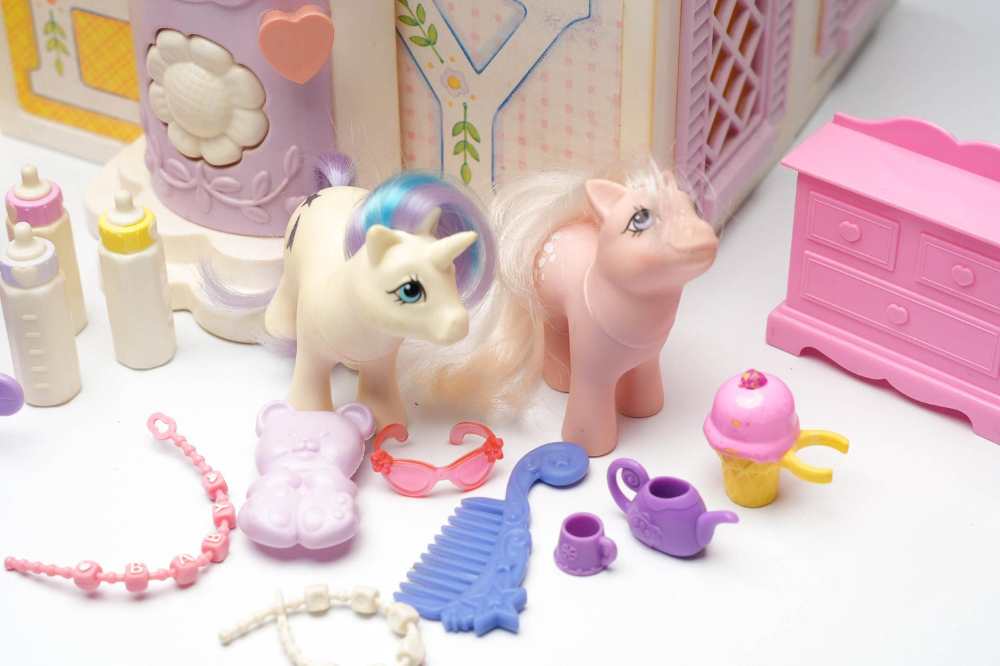 Vintage My Little Pony Baby Bonnet School of Dance (1987) - Compleet met Pony’s & Accessoires