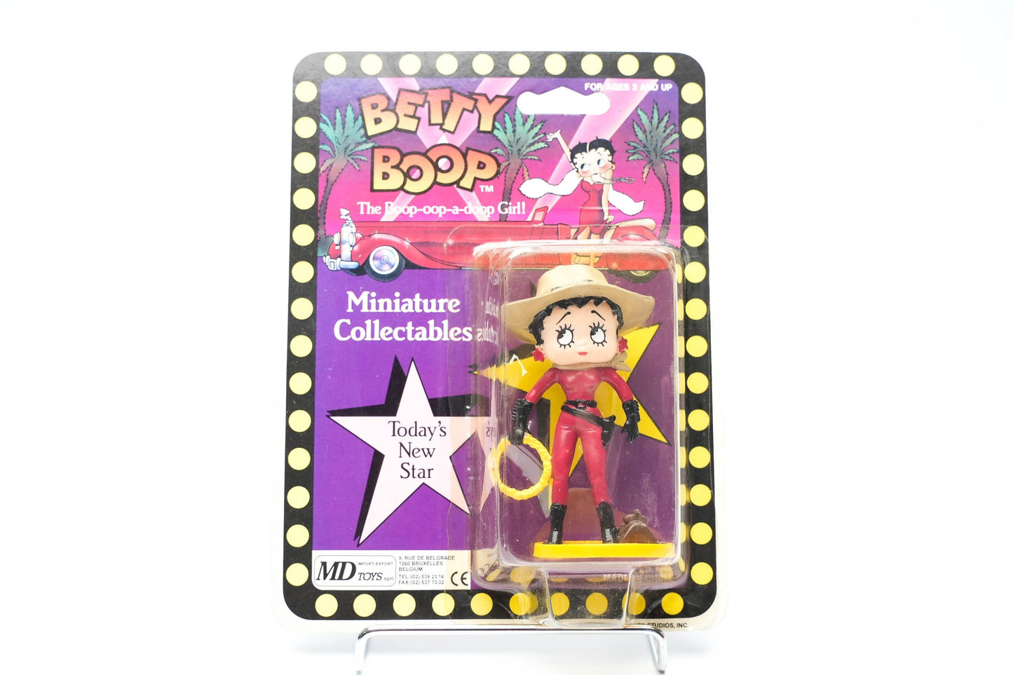 Betty Boop Miniatuurfiguur – 1986 – MD Toys – Western Cowgirl Editie