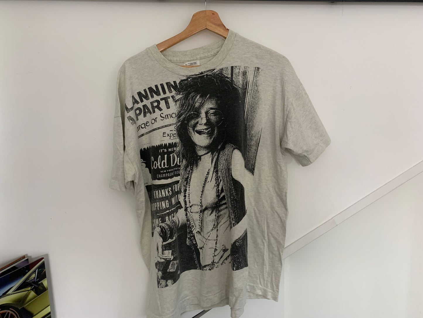 Vintage jaren 90 Janis Joplin Photoprint T Shirt from Screen Stars by Fruit of the loom/ Psychedelische Rock Icon / Rock Legend /Maat XL