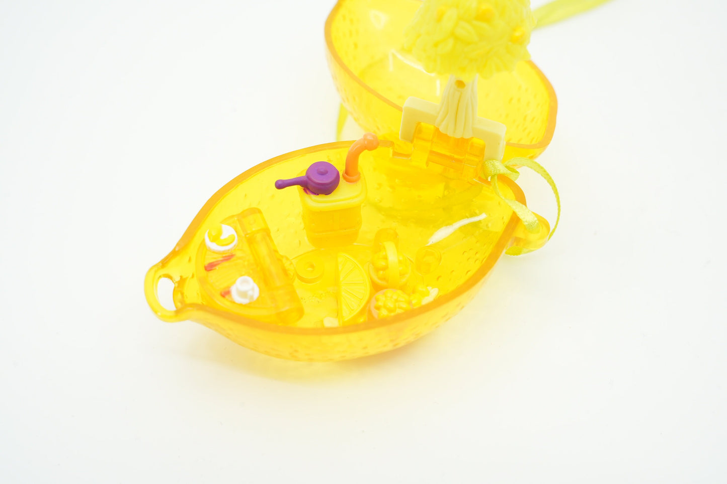 2000 Vintage Polly Pocket Fruit Surprise Lemon Compact ALLEEN Bluebird Speelgoed (46975)