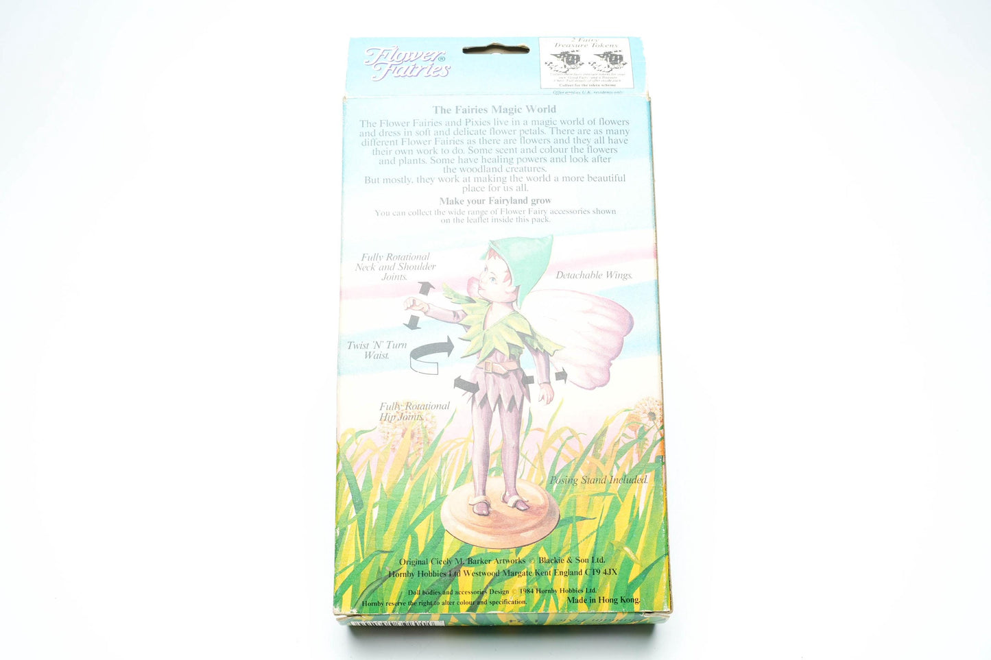 Vintage Flower Fairies "Plantain Pixie" Poppenhuis Pop – 1980s – Zeldzaam Verzamelobject