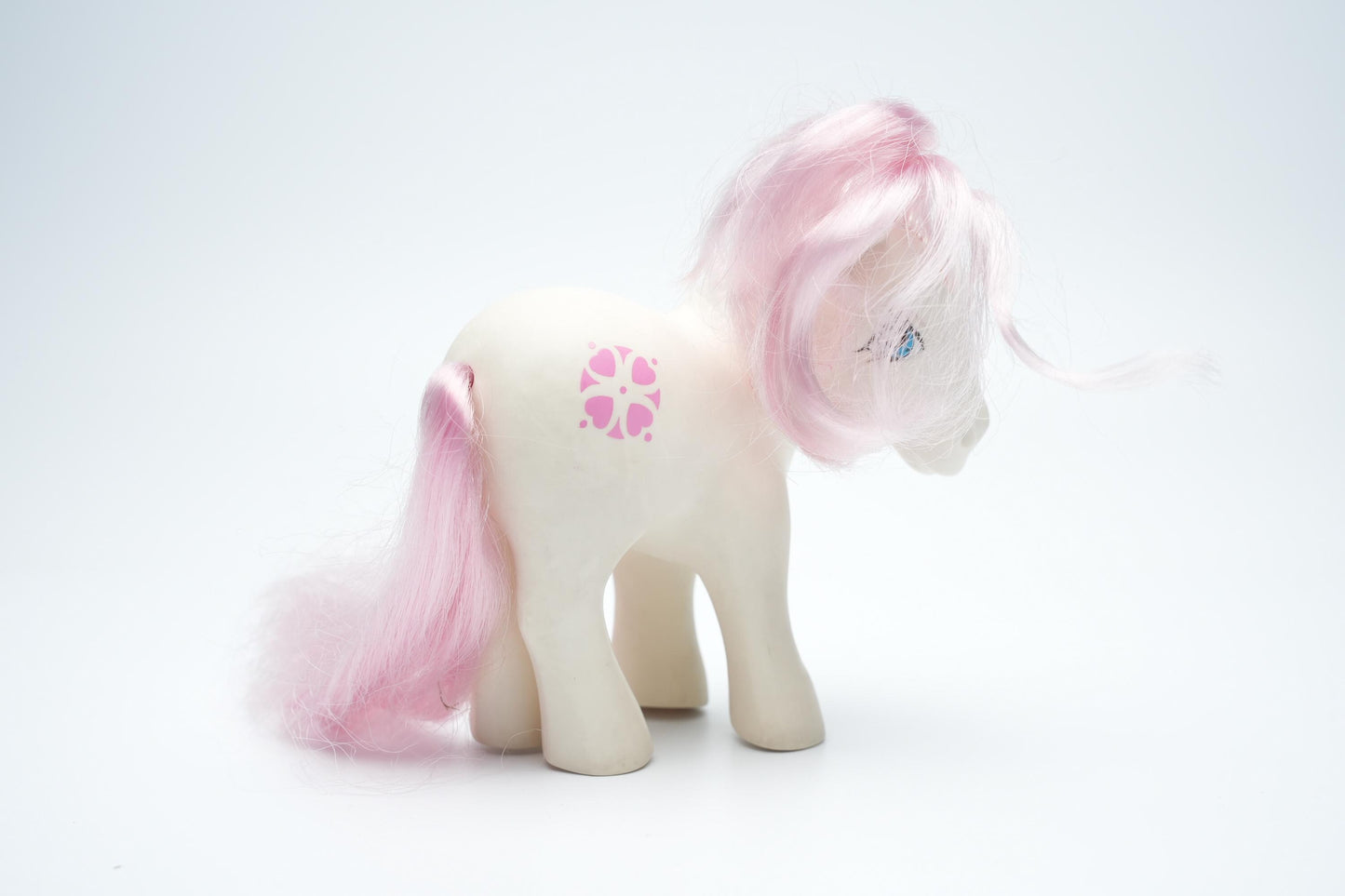 Vintage My Little Pony - Witte Pony met Roze Manen