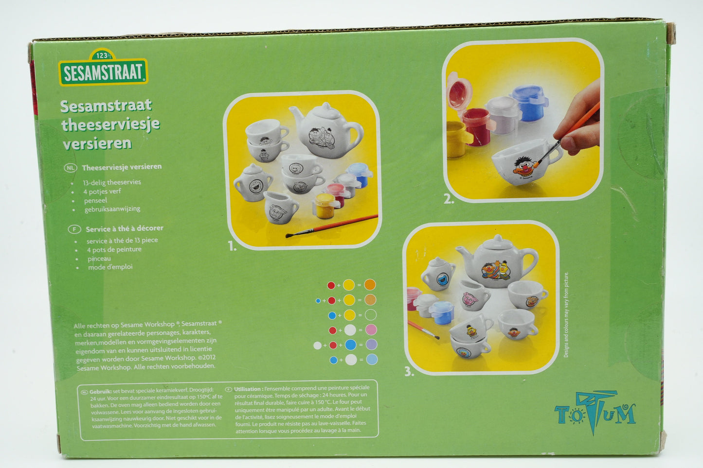Bert en Ernie theeservies om te schilderen | Sesamstraat kinderservies |