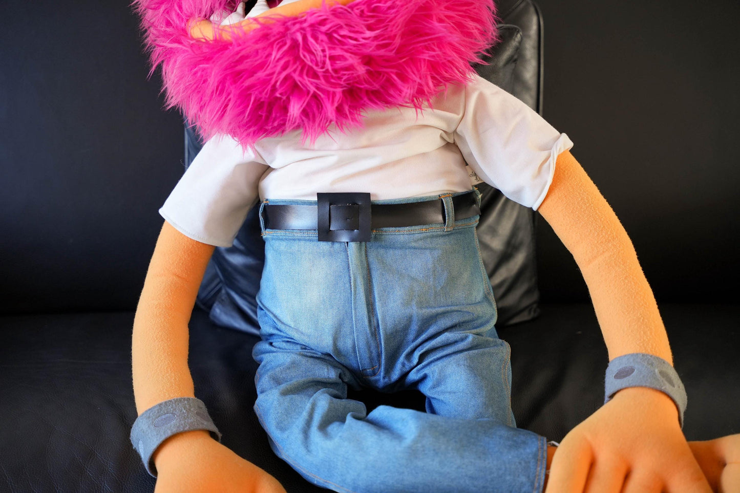 Enorme Vintage Animal Knuffel – Jim Henson – 115 cm / 45.3 inch / 3.77 ft – The Muppets – Zeldzaam XXL Verzamelobject