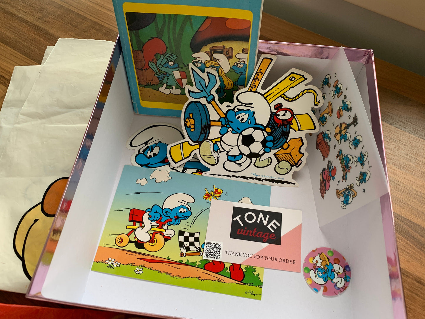 Smurfen mystery box met Smurfen speelgoed, stickers en figuren!