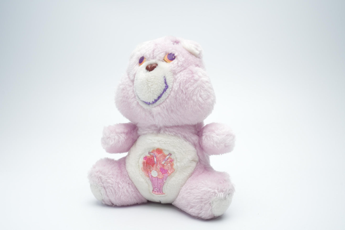 Vintage Share Bear Care Bear plush - 16 cm (6,3 inches) - zeldzame paarse vintage pluche in goede staat
