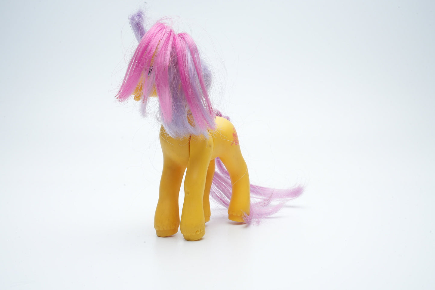 Gele pony met paars en roze haar | My Little Pony paard vintage