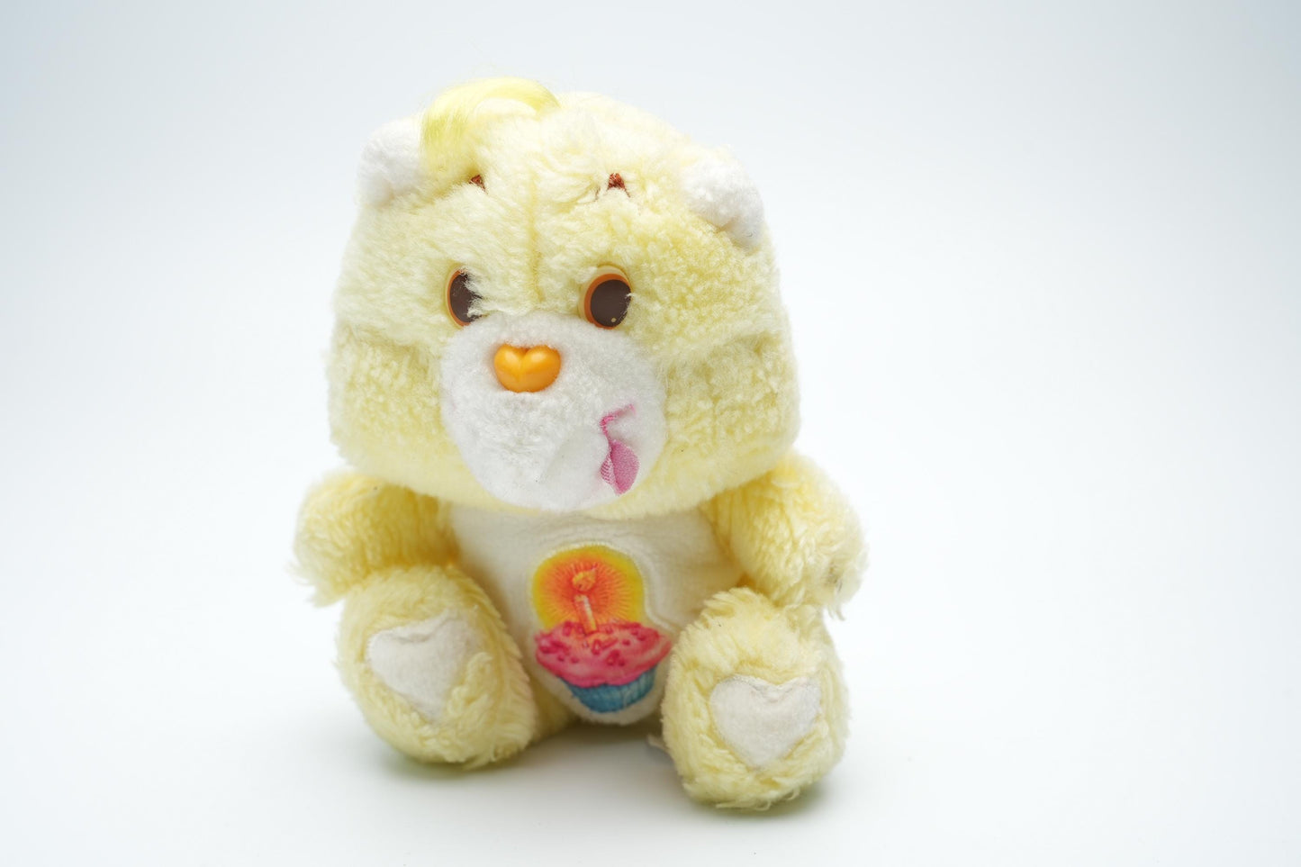 Vintage Birthday Bear Care Bear plush - 16 cm (6,3 inches) - zeldzame gele vintage pluche