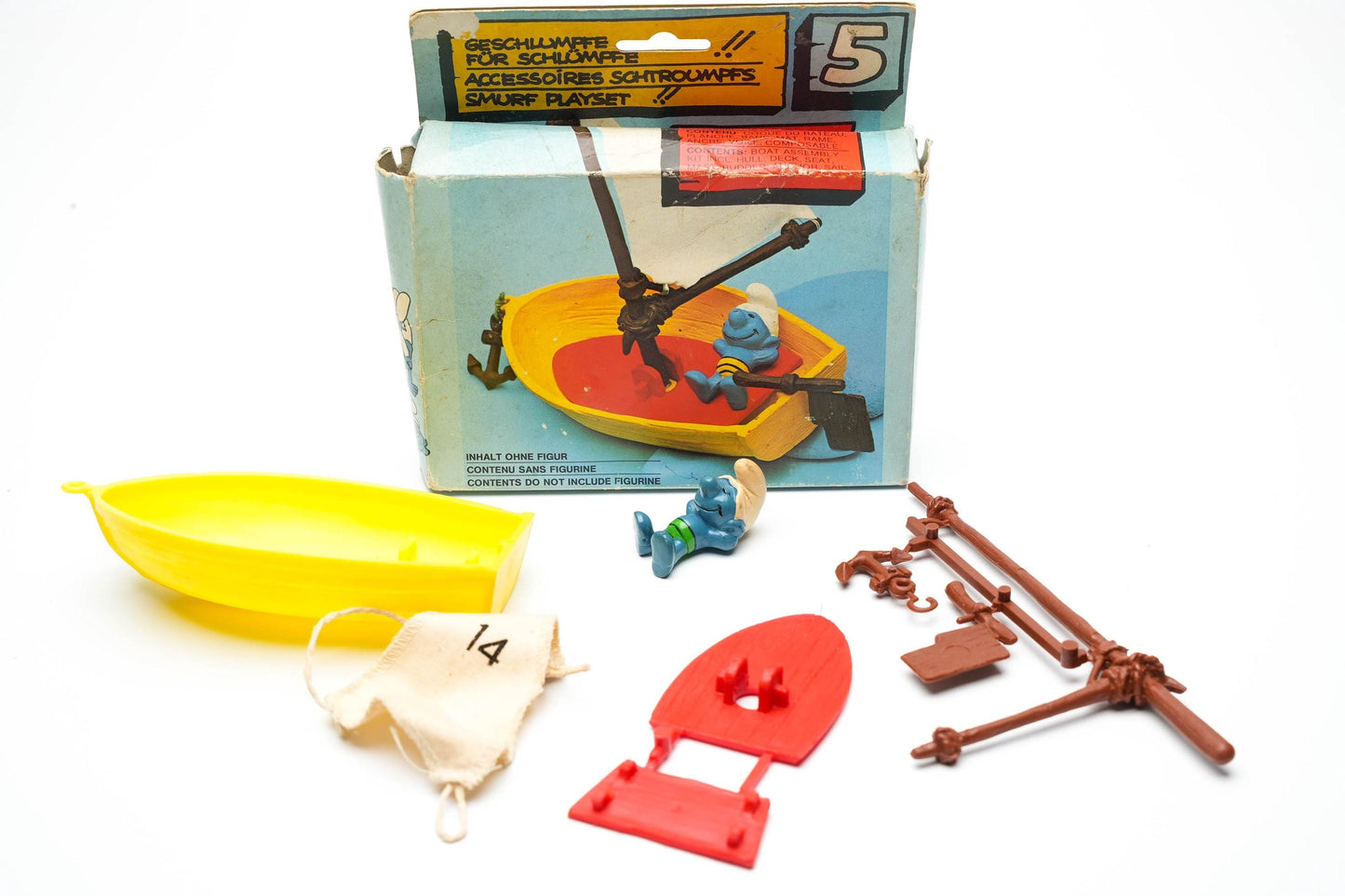 Smurfen Zeilboot Playset (Nr. 5) – Schleich Peyo 1980s
