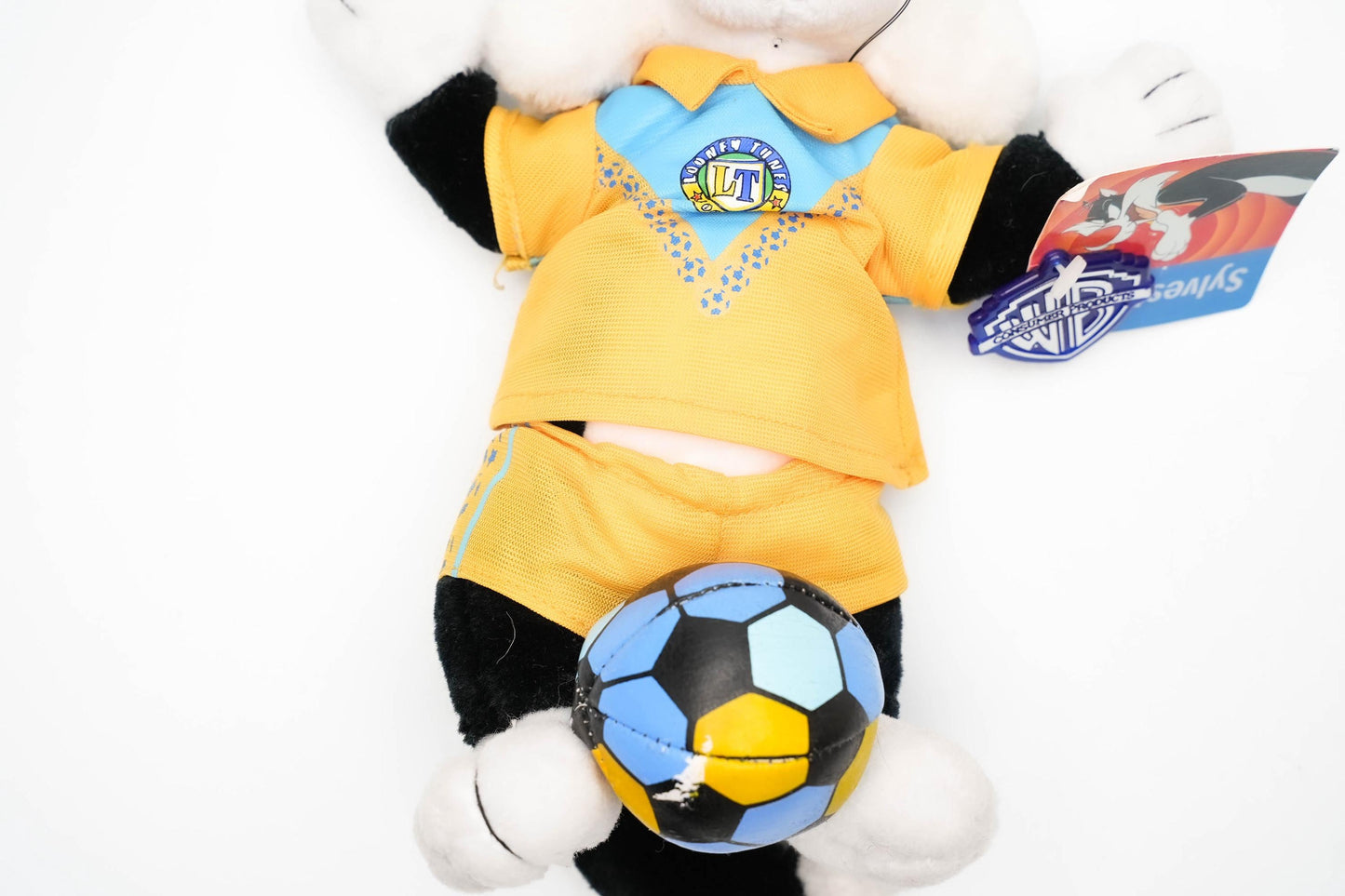 Vintage Looney Tunes Sylvester knuffel voetballer – Play By Play 1998 – 23 cm (9 inch)