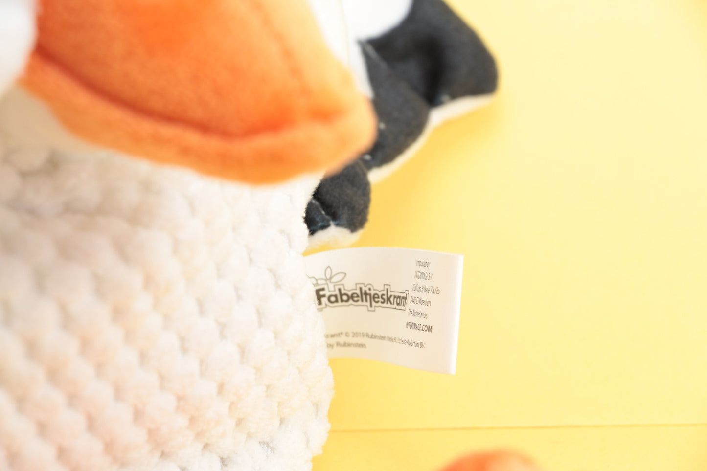 De fabeltjes krant handpop (hele goede staat) | Juffrouw Ooievaarl | Ooievaars handpop |