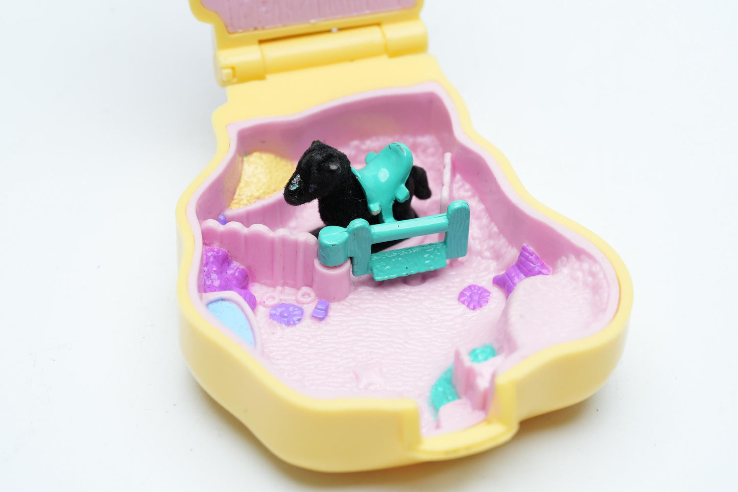 Vintage Polly Pocket Pony Ridin’ 1994 – Met Origineel Fluwelen Paardje – Bluebird Toys