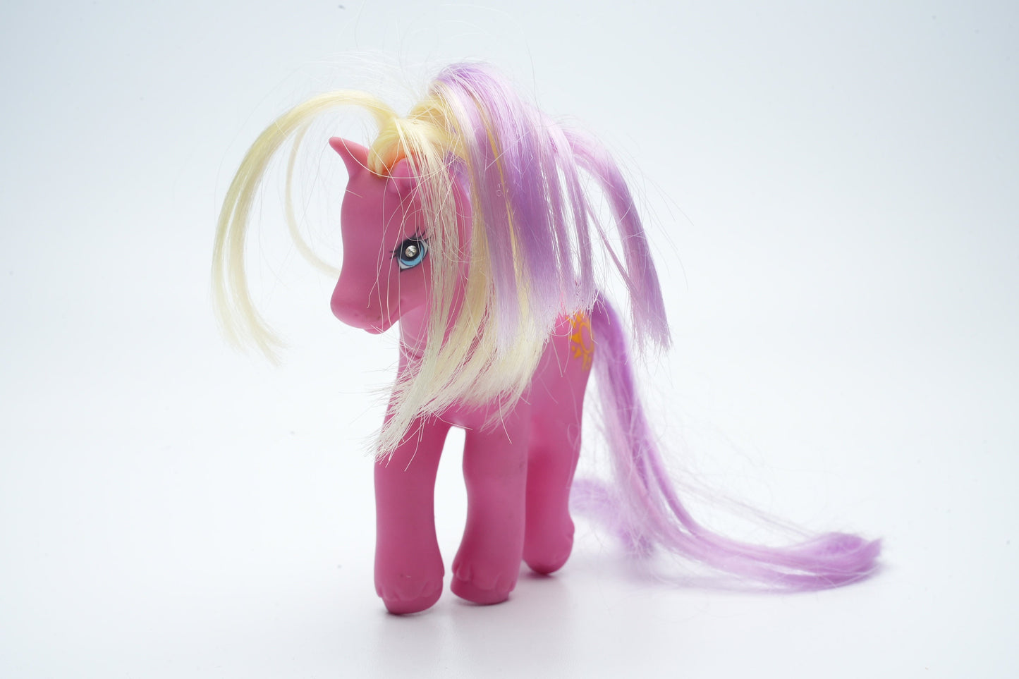 Roze pony met paars en blond | My Little Pony paard vintage