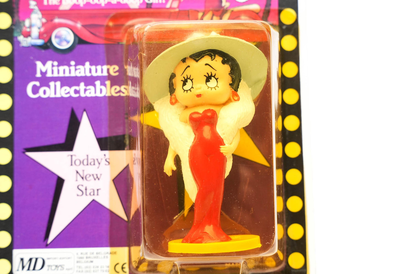 Betty Boop Miniatuurfiguur – 1986 – MD Toys – Hollywood Glamour Editie