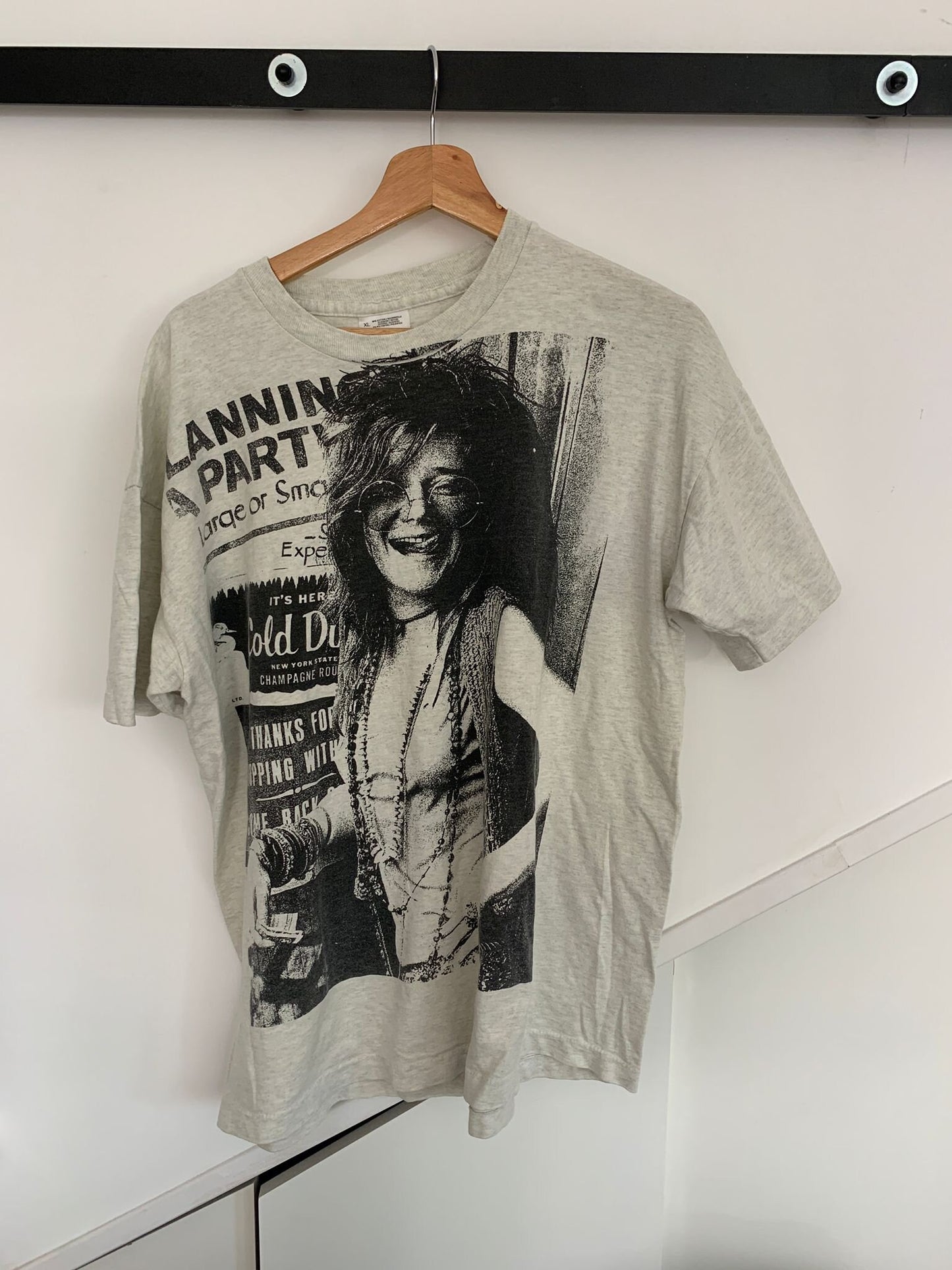 Vintage jaren 90 Janis Joplin Photoprint T Shirt from Screen Stars by Fruit of the loom/ Psychedelische Rock Icon / Rock Legend /Maat XL