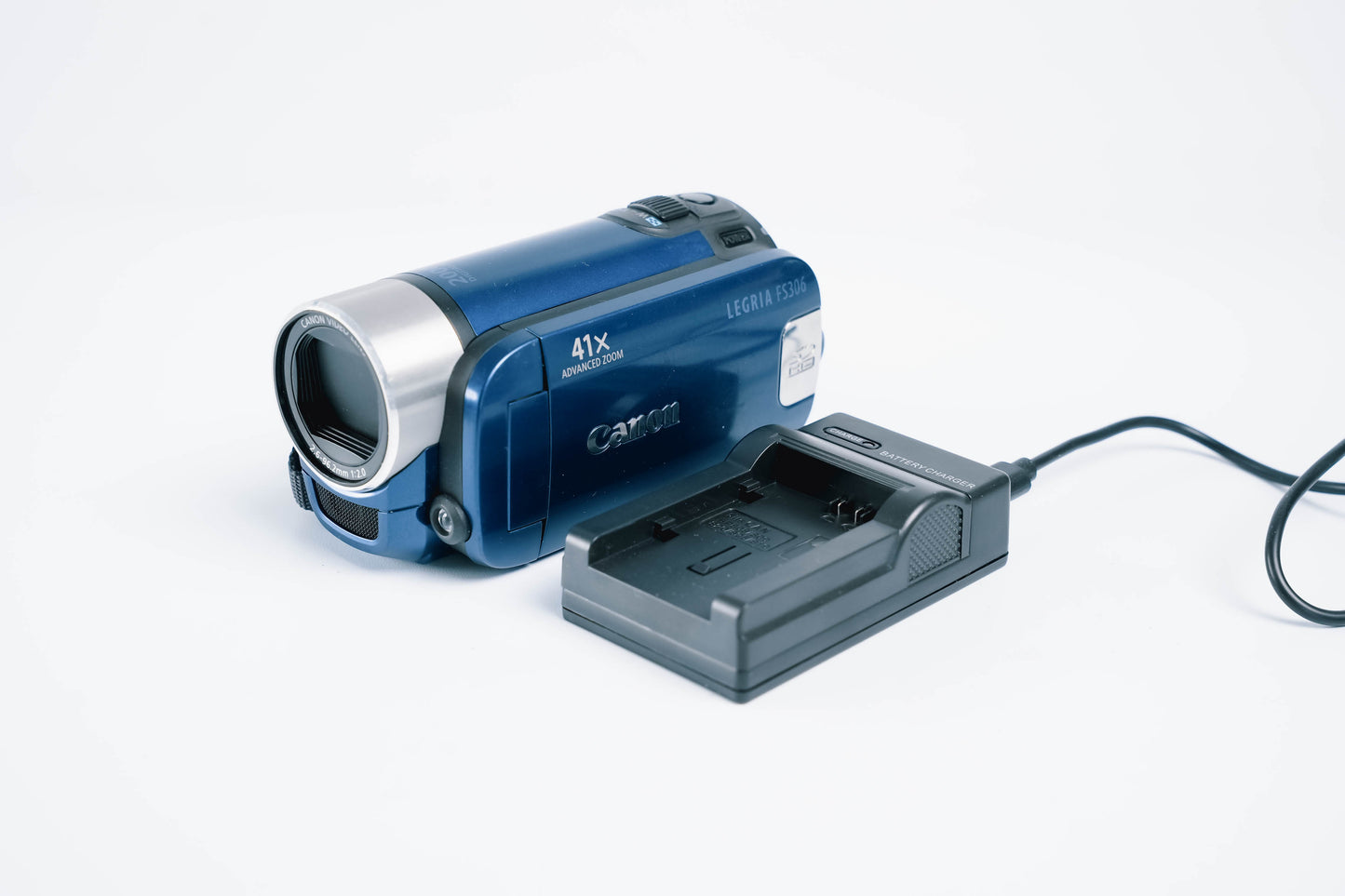 CANON LEGRIA FS306 DIGITALE CAMCORDER – BLAUWE EDITIE MET 41X ZOOM EN ORIGINELE ACCU