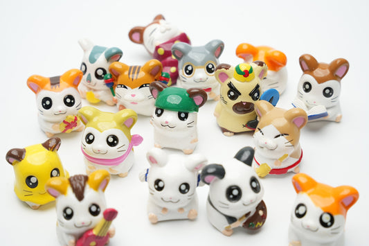 Hamtaro anime figure | Verschillende vintage hamtaro poppetjes | Vintage japanse hamster figuren | Kies uw favoriet