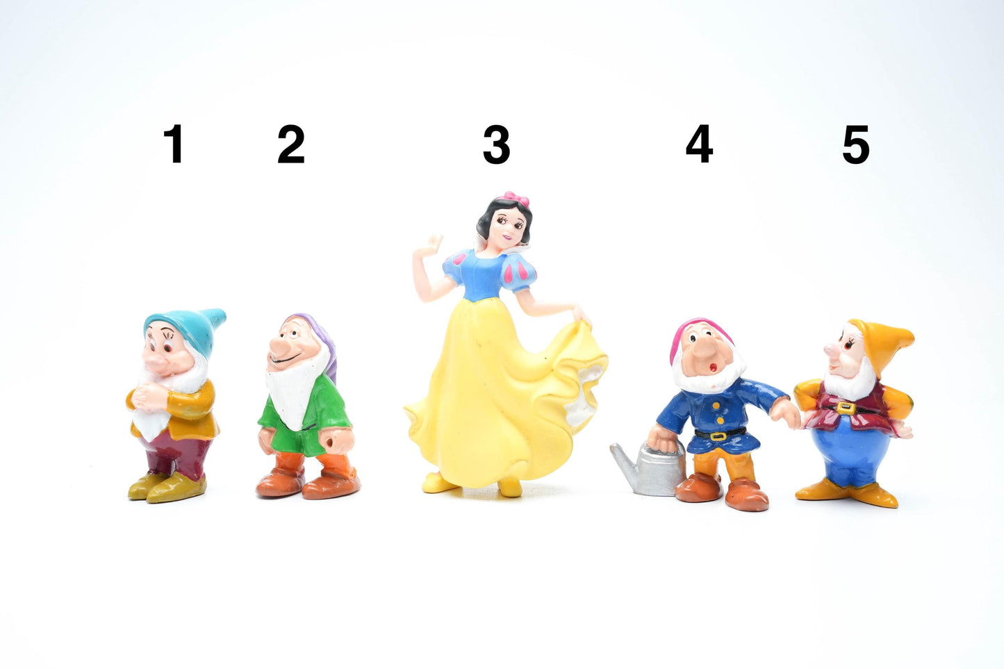 Vintage Disney Sneeuwwitje & de 7 Dwergen PVC Figuren – Los te Koop – Kies jouw Favorieten!