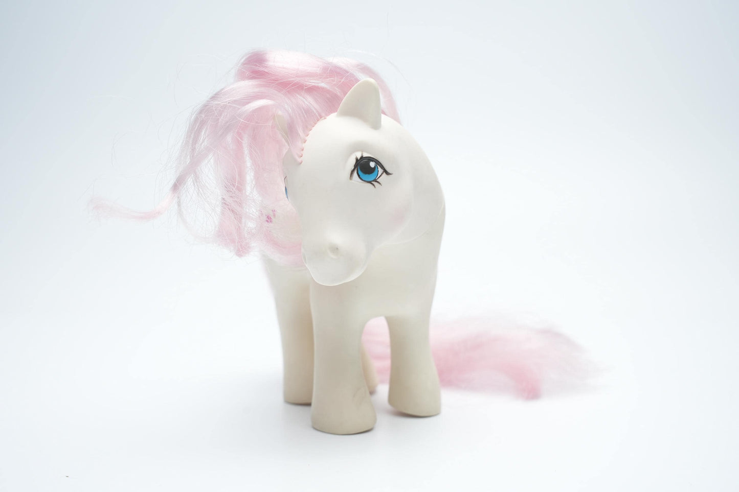 Vintage My Little Pony - Witte Pony met Roze Manen