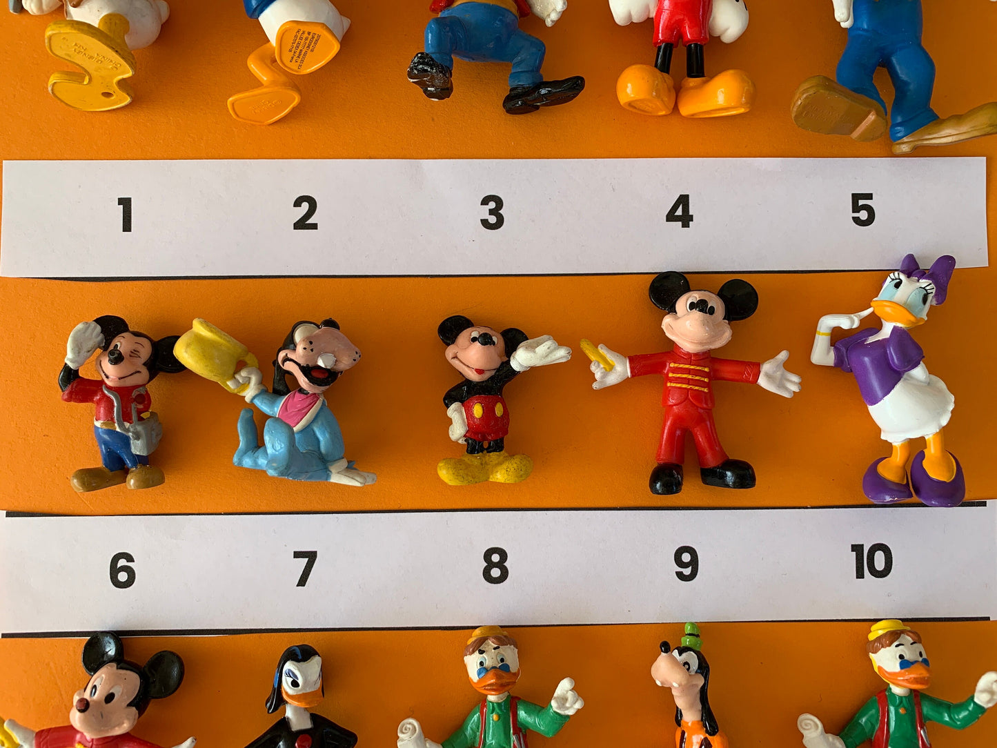 Mickey Mouse - Goofy - Donald Duck vintage figuren van Disney uit verschillende jaartallen